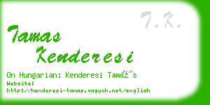 tamas kenderesi business card